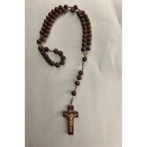 Beaded Red Wooden Rosary